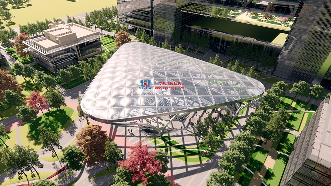 ETFE氣枕膜與雙曲面空間網(wǎng)殼結(jié)構(gòu)結(jié)合是什么樣？一起來一睹真容