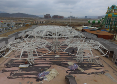 大目灣膜結(jié)構(gòu)項目近尾聲，海闊天涳水世界來襲